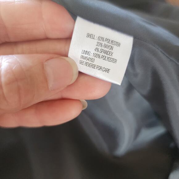 Calvin Klein Dark Gray Long Sleeves Work Business Woman's Blazer Size 6 - Picture 5 of 5